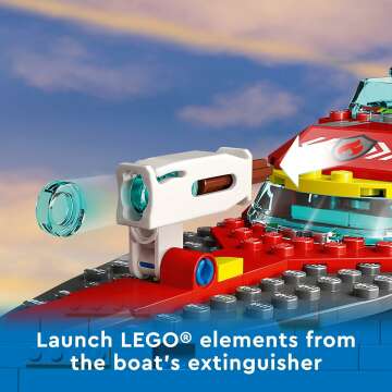 LEGO City Fire Rescue Boat 60373 for Kids Adventures