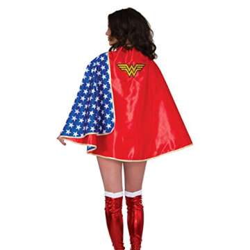 Rubies DC Comics Deluxe Wonder Woman Women's Costume Cape for Themed Parties and Halloween, One Size