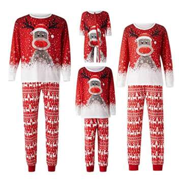 OAKFashion Christmas Family Matching Pajamas Set for Holidays