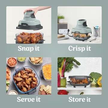 Ninja Crispi Air Fryer - 4 QT & 6 Cup Containers