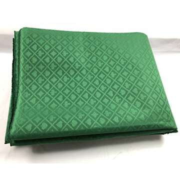 Speed Cloth Poker Table Fabric - 108X60 Inch Section of Casino Card Game Table Felt Top Cover Accessories - Green