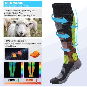 Thermal Knee High Ski Socks - Merino Wool For All