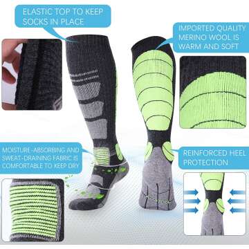 Thermal Knee High Ski Socks - Merino Wool For All