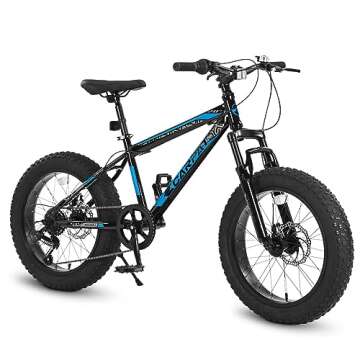 WEFIYERS Fat Tire Mountain Bike Full Shimano 7 Speed,Dual Disc Brake Urban Commuter City Bicycle for Man,High Carbon Steel Frame,Front Suspension