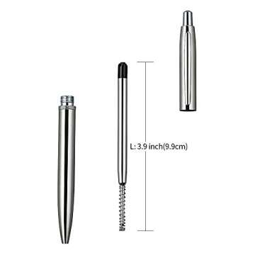 ChaoQ 3 Pcs Retractable Metal Ballpoint Pens