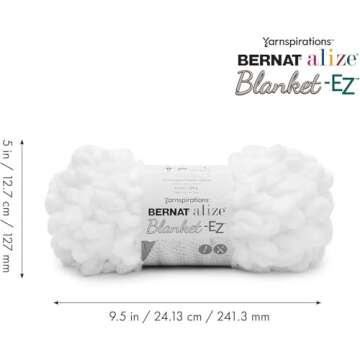 Bernat Alize Blanket-EZ Yarn, Denim Blues