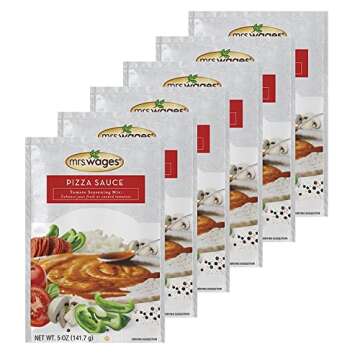 Mrs. Wages Pizza Sauce Canning Mix, Easy-To-Use, Simple Homemade Pizza Sauce, Great Flavor, Easy To Freeze or Serve Fresh, 5 oz packet (Value Pack Of 6)