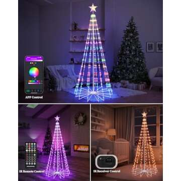 Sucolite 7 FT LED Smart Cone Christmas Tree with 16M Color RGB