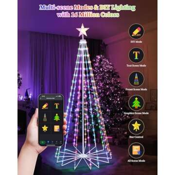 7 FT Smart Cone LED Christmas Tree with APP Control