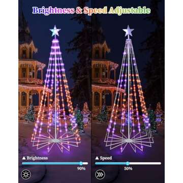 7 FT Smart Cone LED Christmas Tree with APP Control