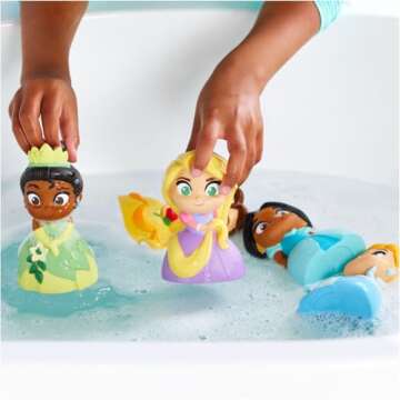 Disney Store Official Bath Set Princess - Kids Bath Accessories with Beloved Characters - Colorful and Fun Bath Time Essentials for Kids - Suitable for All Ages