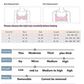 PP PLUIE POURPRE Sports Bra for Women Racerback Bras Activewear Triangle Bralette for Yoga Workout Fitness, Light Support, B/C Cup (Black, Medium)