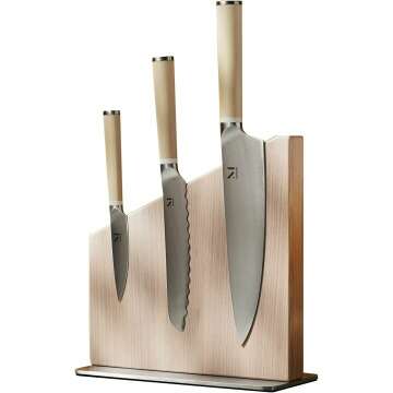 MATERIAL Knife Trio + Stand (Cool Neutral / White Ash)