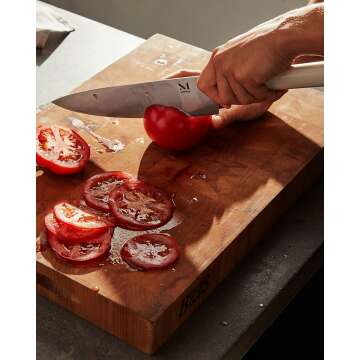 Stylish MATERIAL Knife Trio with Stand