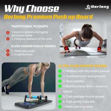 Berleng Push Up Board - 28 in 1 Strength Training