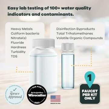 Advanced Home Water Test Kit | Well or City | EPA Certified Drinking Water Labs | "#1 Best Home Water Test" - Wirecutter