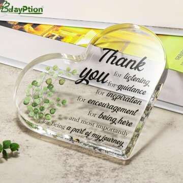 Thank You Decorations Acrylic Plaque -  Thank You Gift