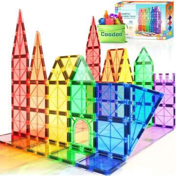 STEM Magnetic Tiles for Creative Building Fun - Kids Toys