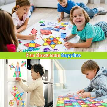 STEM Magnetic Tiles for Kids - Creative Building Toy