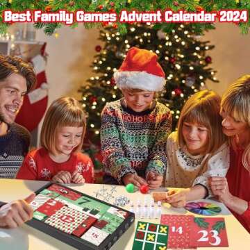 Best Family Games 2024 Advent Calendar, 24 Family Games for Kids and Adults Christmas Countdown Calendar, Fun Family Activities Party Favors, Great Family Christmas Gifts Ideas for Boys Girls