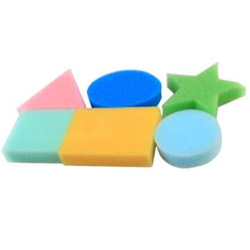 18 Pieces Geometric Shape Painting Sponges Stamper fit for DIY Art Craft Kids Painting Card Making Drawing Crafts