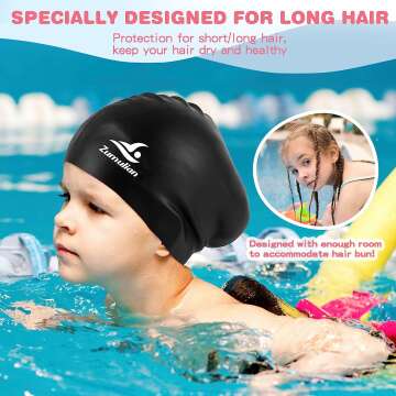 Kids Swim Cap with Ear Plugs