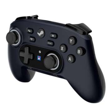 HORI Wireless HORIPAD for Steam (Midnight Black) - Pro Controller Designed for Steam