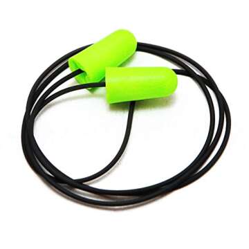 Mack's Hi Viz Corded Foam Shooting Ear Plugs, 2 Pair - Most Visible Color, Easy Compliance Checks, 32dB High NRR - Comfortable, Safe Ear Plugs for Hunting, Tactical, Target Shooting