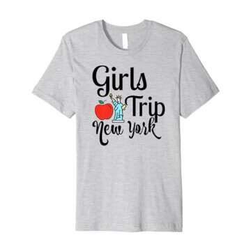 New York Girls Trip Statue of Liberty Big Apple NYC Vacation Premium T-Shirt