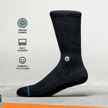 Stance Basic Crew Socks [3 Pack] (Large)