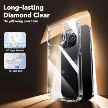 Opxyl Clear Case for iPhone 16 Pro Max - 360° Protection, Screen & Lens Protectors