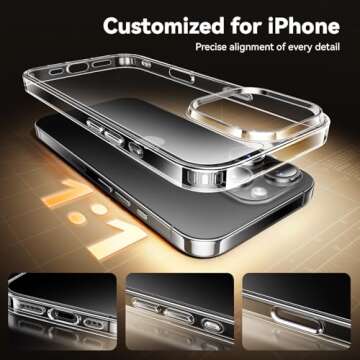 Opxyl Clear iPhone 16 Pro Max Case with Protectors