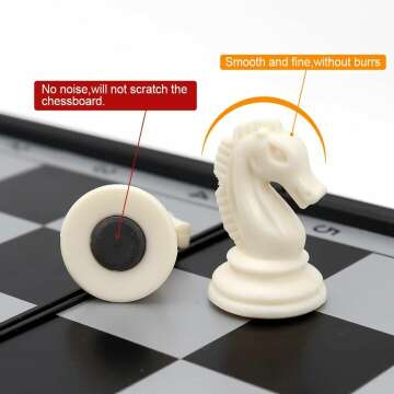 Magnetic 10" Chess Set - 3 in 1 Travel Game