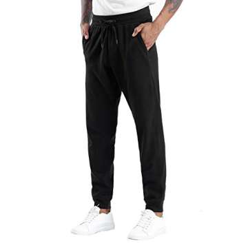 THE GYM PEOPLE Men's Fleece Joggers Pants with Deep Pockets Athletic Loose-fit Sweatpants for Workout, Running, Training