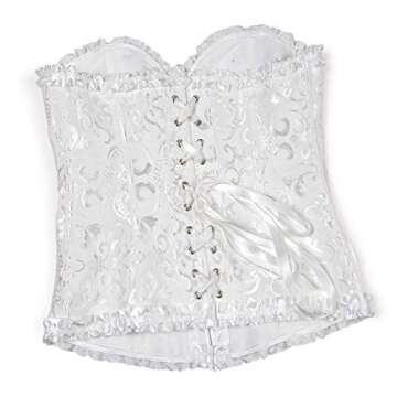 Frawirshau Plus Size White Corset Top for Women