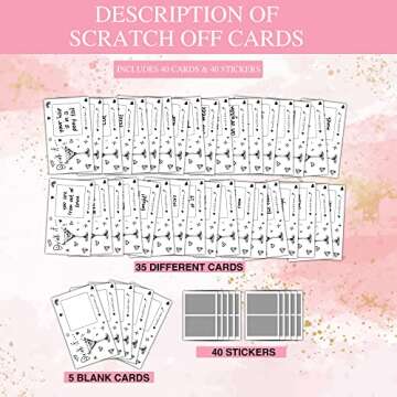 Eyouyeqi Bachelorette Party Games, Cartoon Graffiti Bridal Shower Scratch Off Game Card, Party Out Activity, Wedding Party/Engagement Party/Bride Shower Supplies Decorations– 40 Cards(A01)