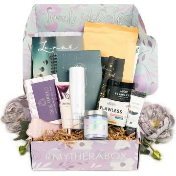 TheraBox Self Care Subscription Box - Self Care Kit With 8 Pampering Products In Wellness Gift Box -Relaxation Care Package, Self Care Gifts For Women