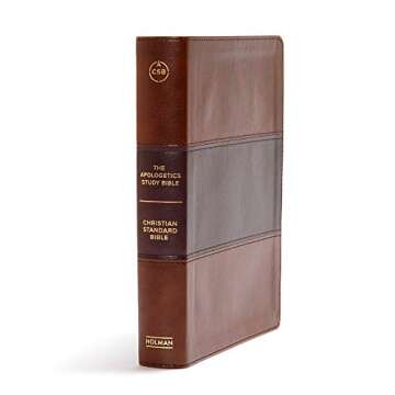 CSB Apologetics Study Bible, Mahogany LeatherTouch, Indexed, Black Letter, Defend Your Faith, Study Notes and Commentary, Articles, Profiles, Full-Color Maps, Easy-to-Read Bible Serif Type