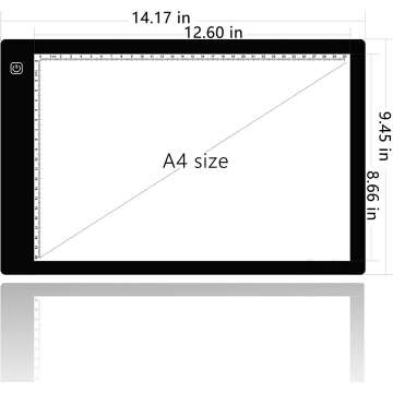 Dimmable A4 LED Light Box for Art & Tracing