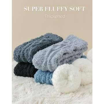 TEHOOK Fuzzy Socks - Warm, Cozy, and Fluffy Slipper Socks for Winter Gifts