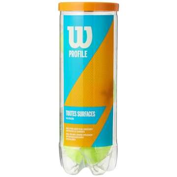 Wilson Profile All Court Tennis Balls - Yellow, 4 Can Pack (12 Balls)