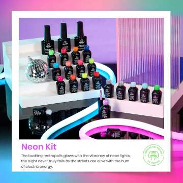 Summer Neon Gel Nail Polish Set - 23Pcs