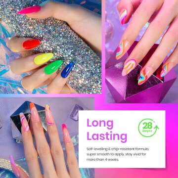 Summer Neon Gel Nail Polish Set - 23Pcs