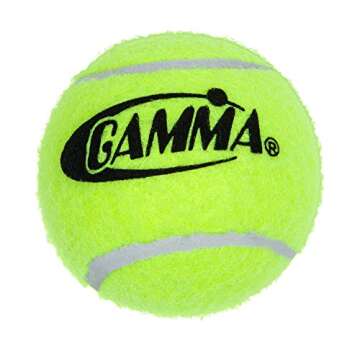 GAMMA Bag of Pressureless Tennis Balls - Sturdy & Reuseable Mesh Bag with Drawstring for Easy Transport - Bag-O-Balls (12-Pack of Balls, Yellow)