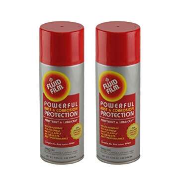 Fluid Film Powerful Rust & Corrosion Protection, Metal Surfaces Penetrant & Lubricant, Marine, Automotive, Industrial, Home (2 x 11.75 Oz Spray Cans)