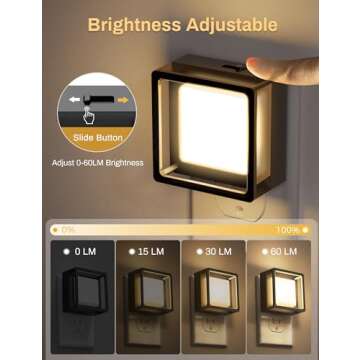 Dimmable LED Night Lights with Dusk-to-Dawn Sensor