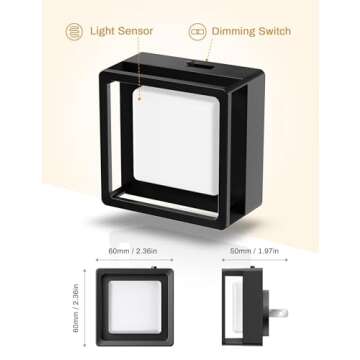 Dimmable LED Night Lights with Dusk-to-Dawn Sensor