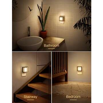 Dimmable LED Night Lights with Dusk-to-Dawn Sensor