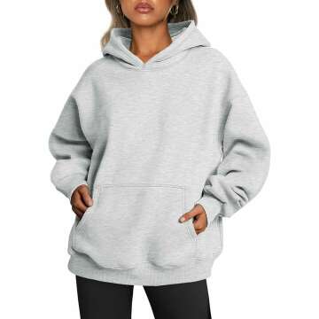 Trendy Queen Women's Oversized Hoodies for Fall – Cozy Fleece Sweatshirts with Pocket