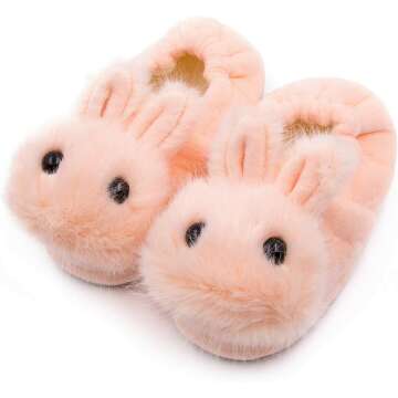 Toddler Girls Fuzzy Slippers Unicorn Tie Dye Fluffy Sandals Cartoon Cute Warm Cozy Plush Slip on Kids House Slippers